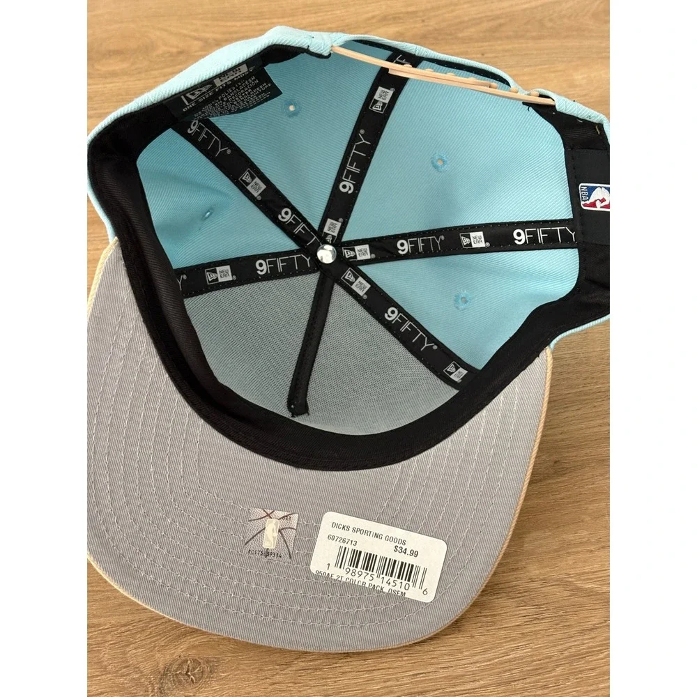 NWT New Era 9FIFTY Washington Wizards A-Frame Snapback Hat - OSFM - Blue/Tan